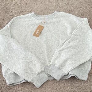 POPFLEX Light Gray Crewneck Top